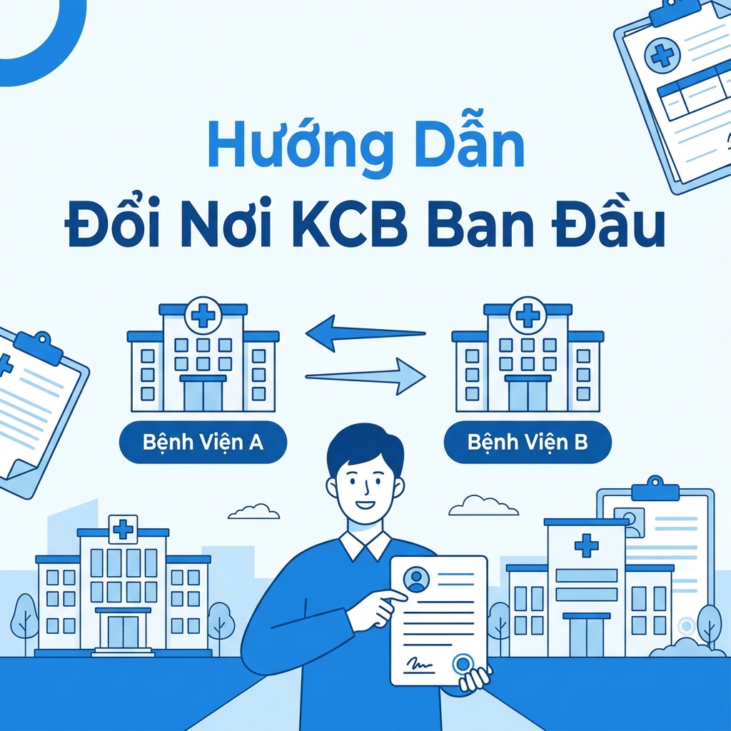 Hướng dẫn đổi nơi KCB ban đầu miễn phí