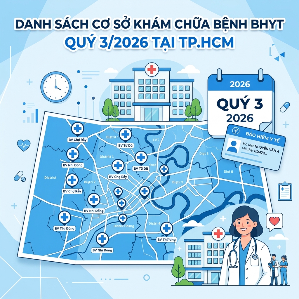 Danh sách cơ sở KCB BHYT Quý 3/2026 tại TP.HCM